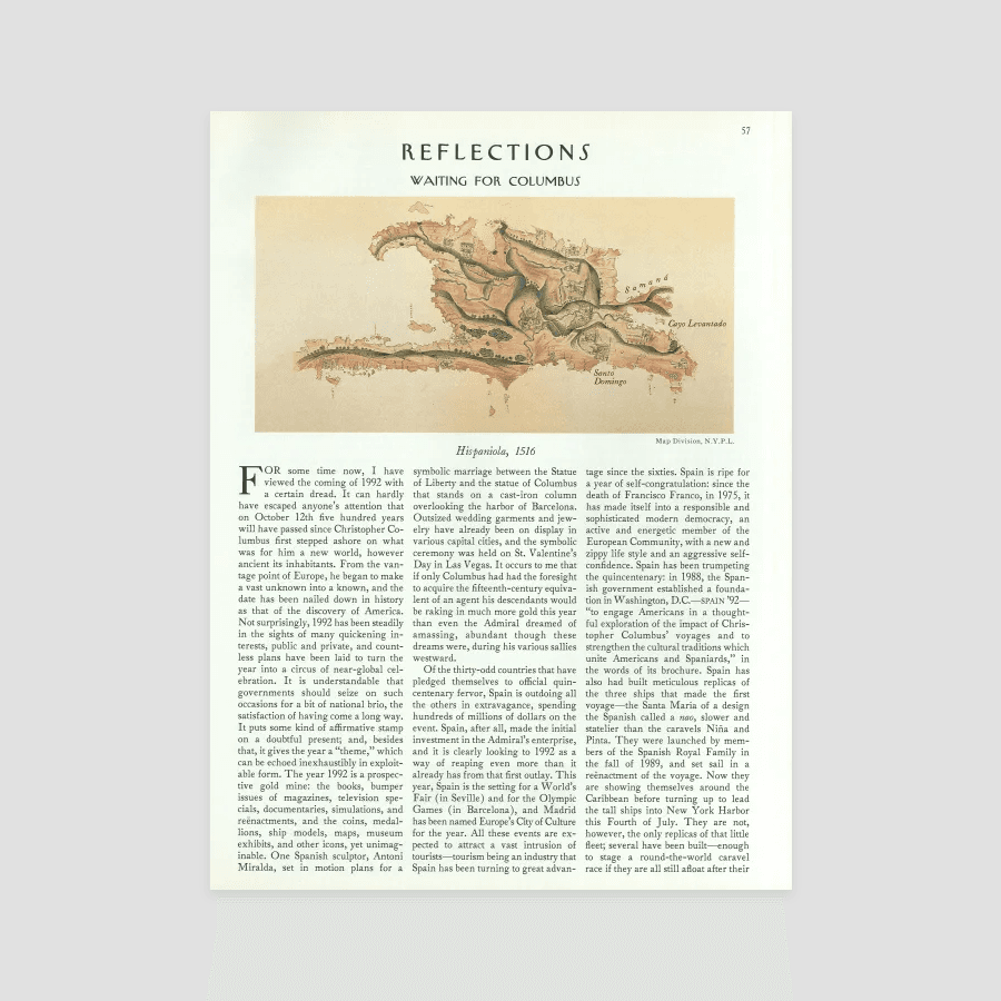 Waiting For Columbus The New Yorker