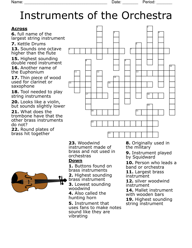 West African Percussion Crossword WordMint