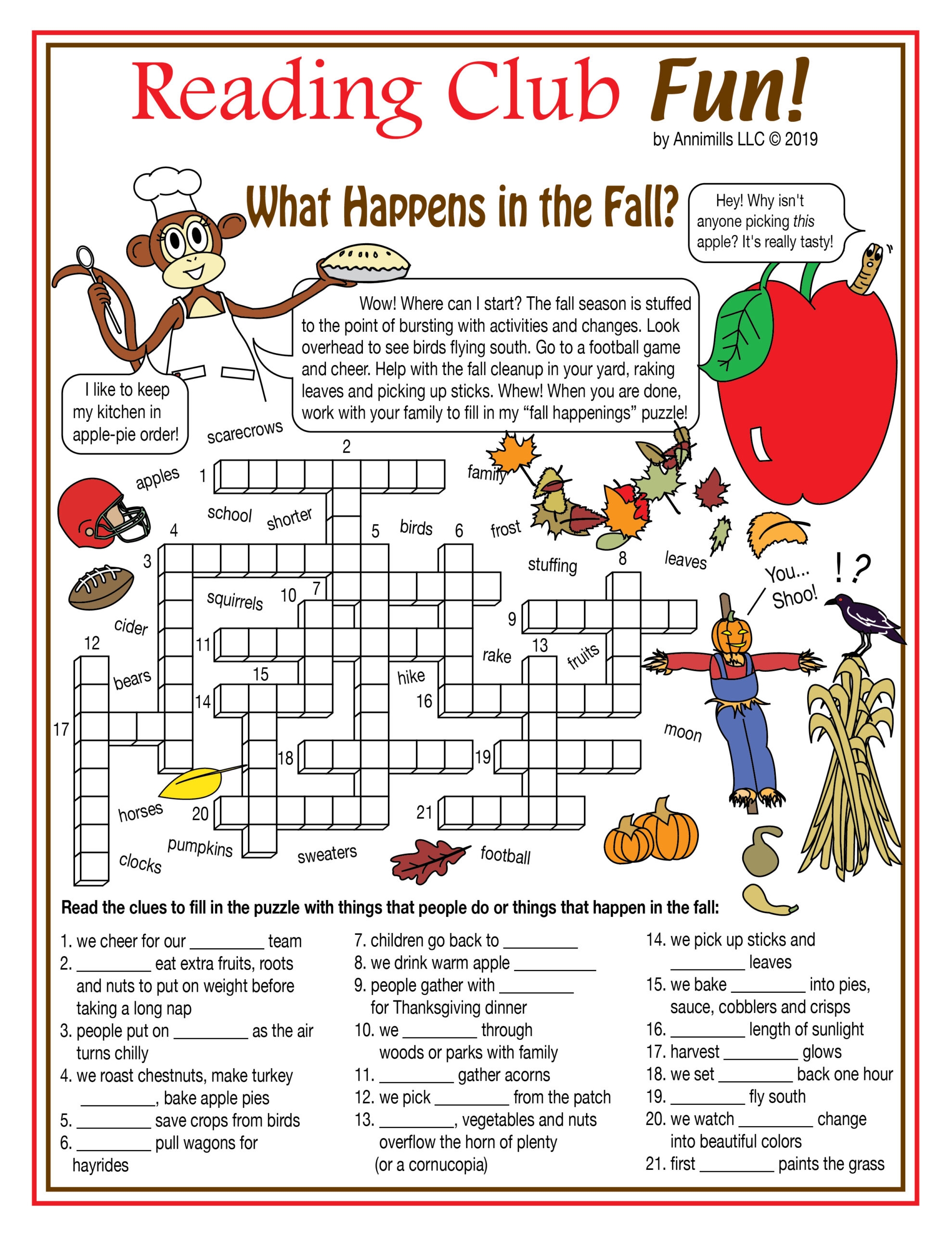 What Happens In The Fall Printable Crossword Puzzle Made By Teachers What Happens In The Fall Printable Crossword Puzzle Made By Teachers