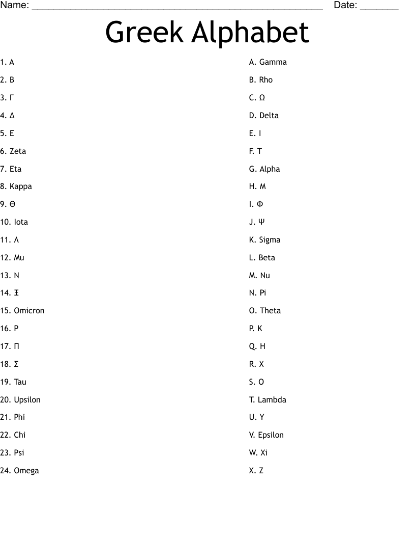 What s The Name Of The Letter Crossword WordMint