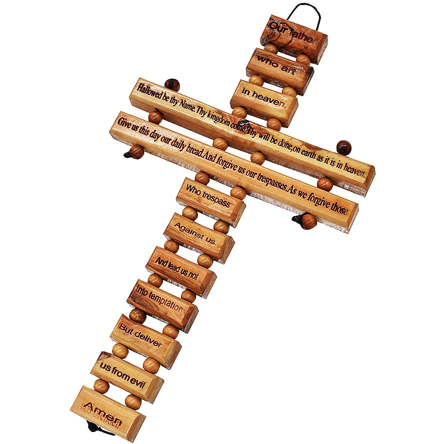 Wooden Wall Cross The Lord s Prayer Made In Israel 9 