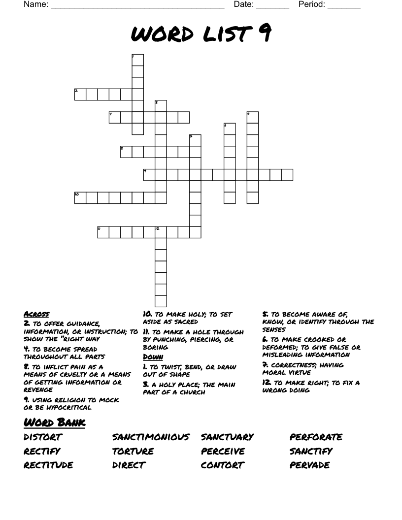 draw out crossword